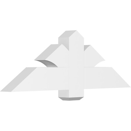 Ekena Millwork Redmond Architectural Grade PVC Gable Bracket, 48"W x 16"H x 4"D x 6"F, 8/12 Pitch GBP048X16X0406RED00